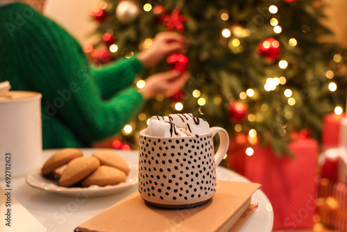 Hot chocolate with marshmal...