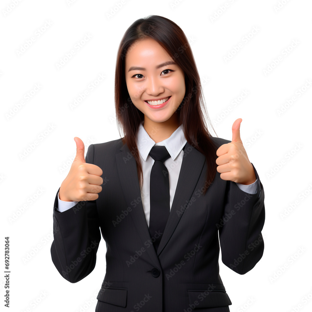 Happy Asian flight attendant posing with a smile doing thumbs up at camera. Posing on isolated transparent background Happy Asian flight attendant posing with a smile doing thumbs up at camera. Posing on isolated transparent background