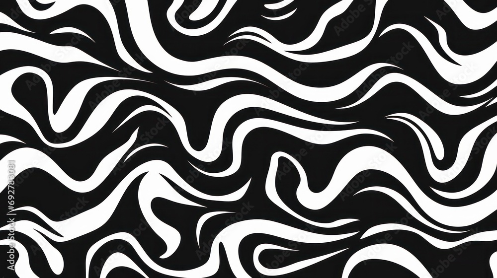 Wavy swirl brush trokes. Curved Lines. Black and White Wallpaper for design. Desktop Background. Design Template. Seamless design. Wavy swirl brush trokes. Curved Lines. Black and White Wallpaper for design. Desktop Background. Design Template. Seamless design.