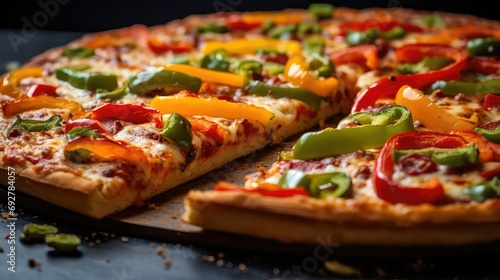 cheese pepper pizza food illustration crust sauce, toppings delivery, slice spicy cheese pepper pizza food