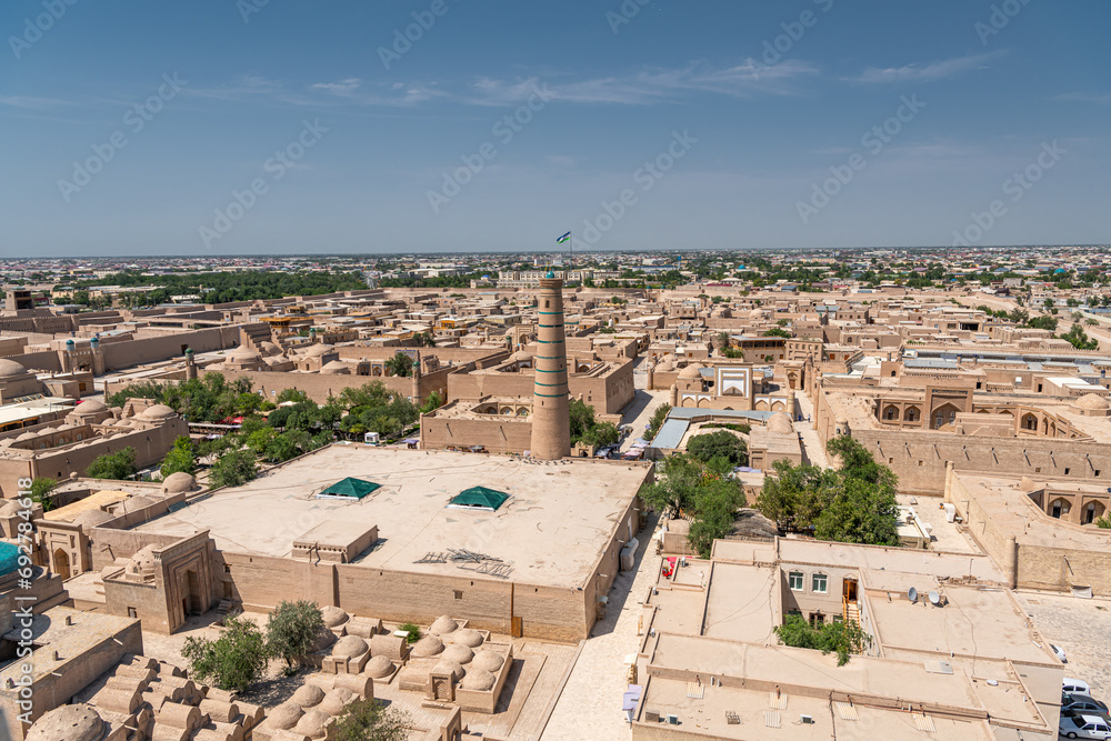 Minaret and madrasah of Islam-Khoja in the old Khiva