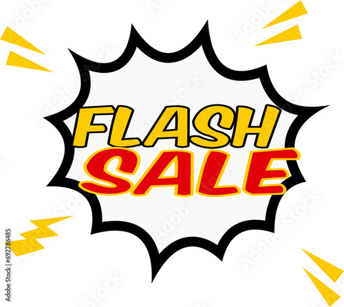 Flash Sale Promotion Comic Style