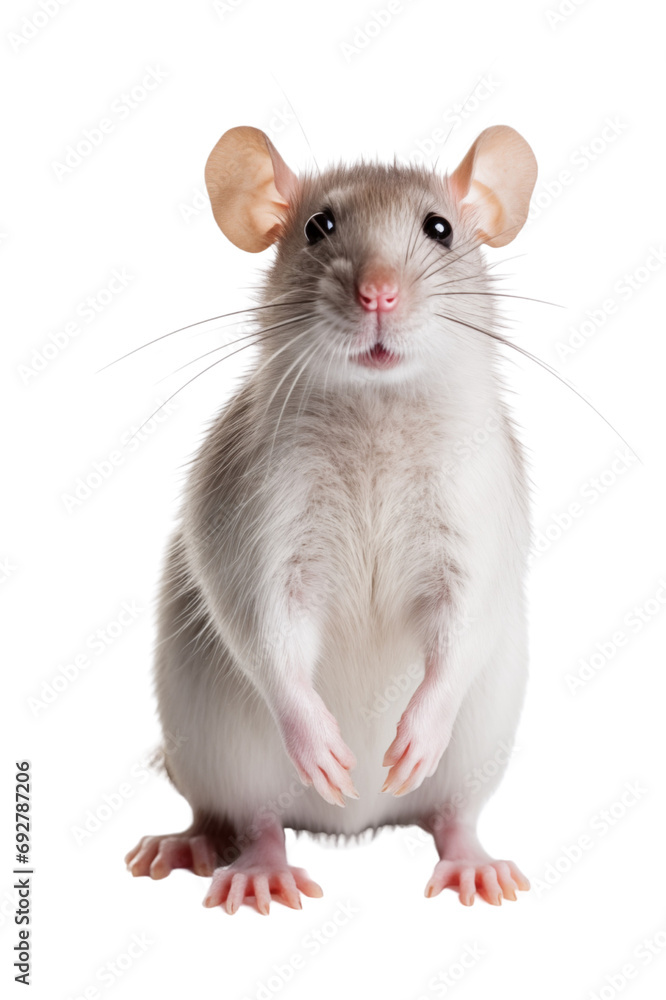rat on white background - obrazy, fototapety, plakaty 