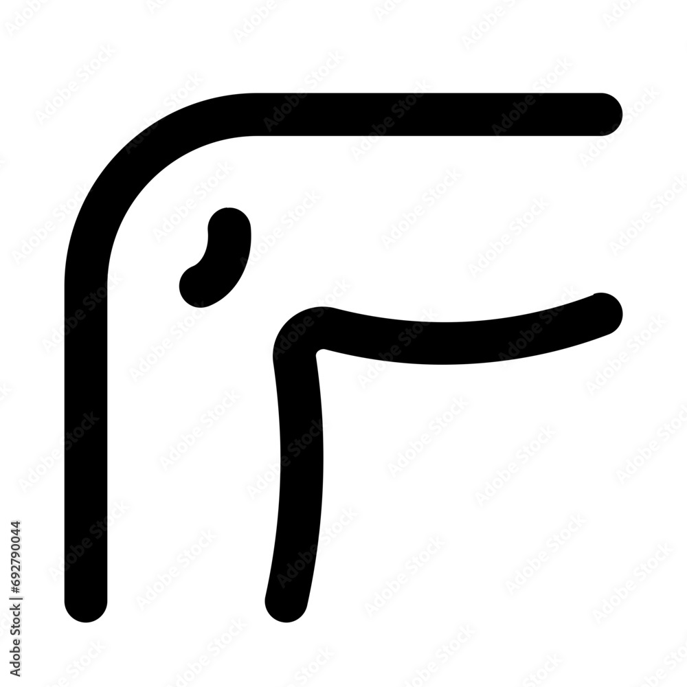 Obraz premium Leg Line UI Icon