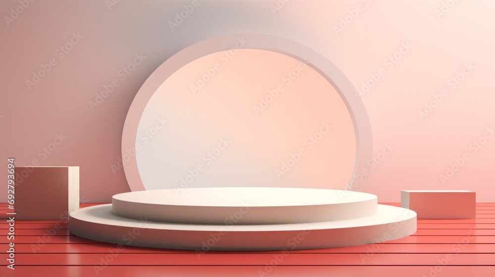 White Plate on Red Table White Plate on Red Table