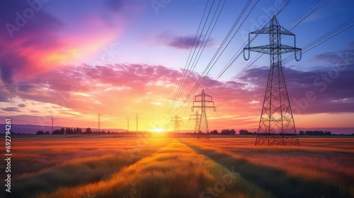 power electric energy background illustration voltage current, renewable grid, transmission distribution power electric energy background photo