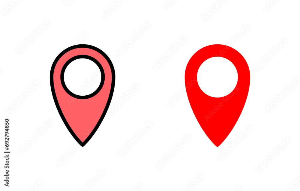 Pin icon set illustration. Location sign and symbol. destination icon. map pin Pin icon set illustration. Location sign and symbol. destination icon. map pin
