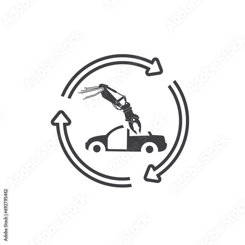 excavator scrapping car, dismantler car pincer, metal scrap machine.