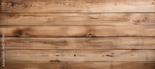 Brown wood board texture background. Generative AI technology.	
