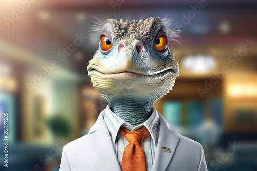 Anthropic Animals in Professional Roles - From Corporate Executives to Financial Analysts and Culinary Chefs, Animals in Human Attire Illustrating Various Professions, AI © overlays-textures