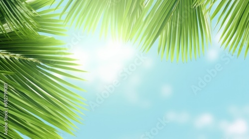 Palm sunday and easter day for welcome Jesus before Easter day. Wooden Cross and palm on white background easter sign symbol concept  World Environment Day Green coconut leaves