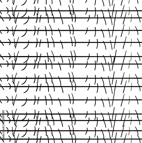 Horizontal lines with needles form a simple background