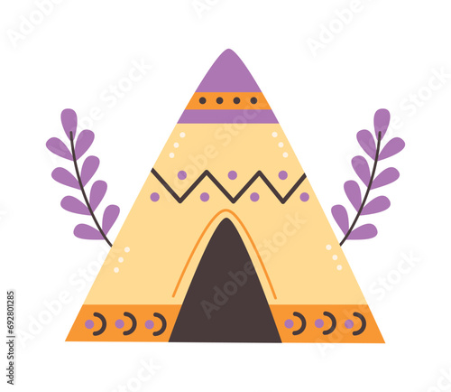 girl tent illustration