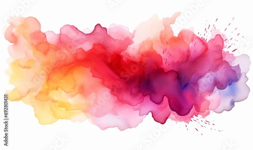 Watercolor stain on a transparent background, Generative AI 
