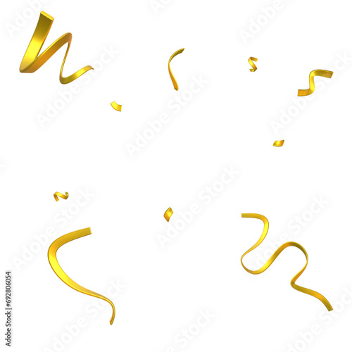 3d party gold confetti popper set