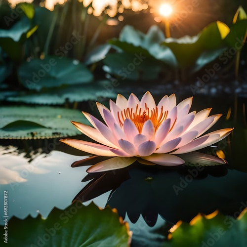 water lily in the pond