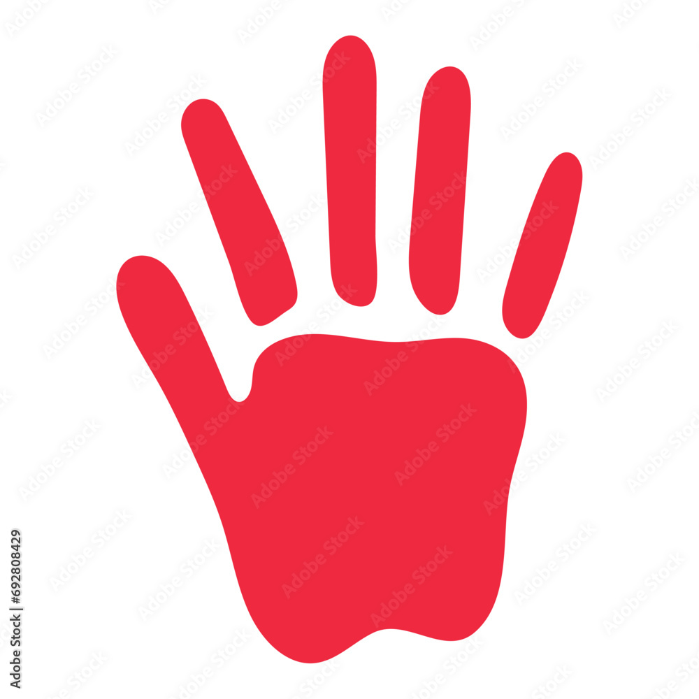 Obraz premium red hand day