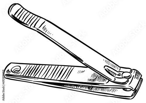 nail clipper handdrawn illustration