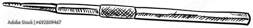 manicure tweezers handdrawn illustration