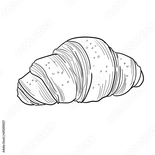Hand Drawn Croissant 4