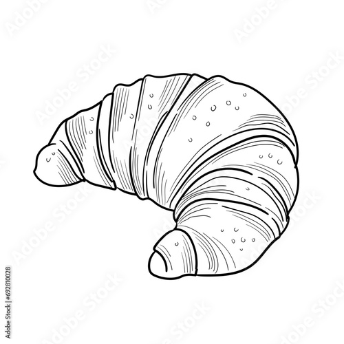 Hand Drawn Croissant 2