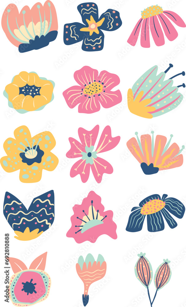 Abstract Organic Flower Element Abstract Organic Flower Element
