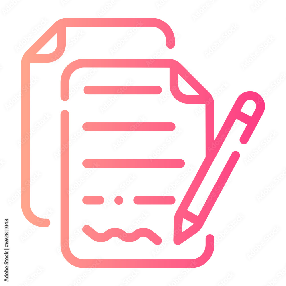 contract Line Gradient Icon contract Line Gradient Icon