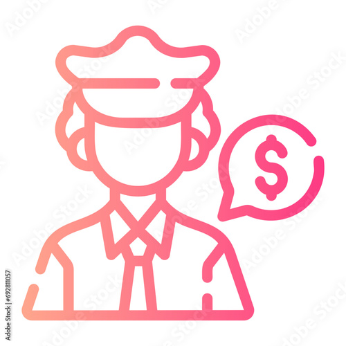 corrupted Line Gradient Icon