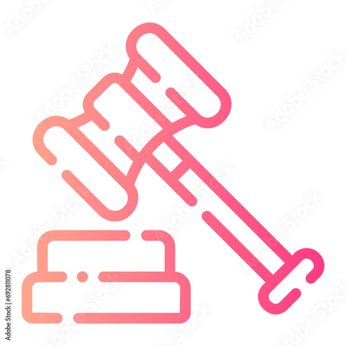 justice Line Gradient Icon