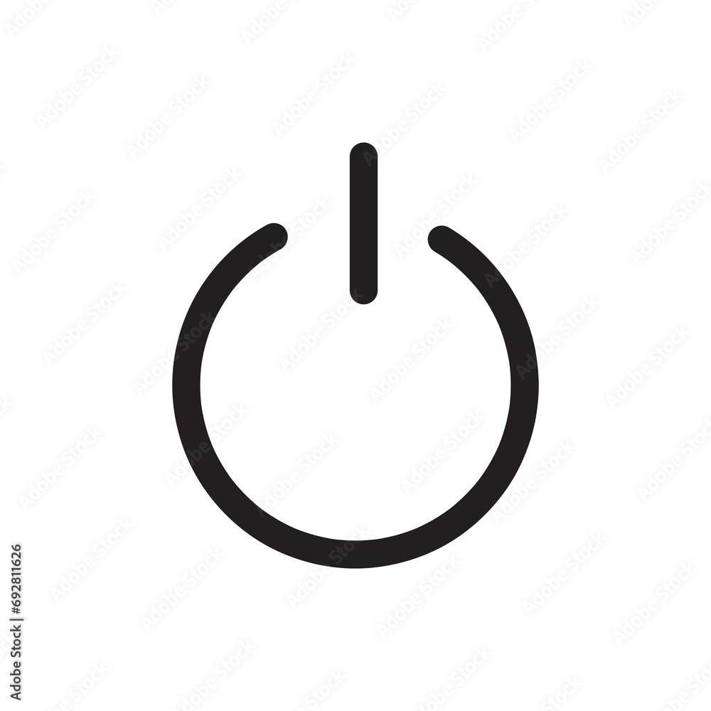 Start power button icon vector, filled flat sign, trendy style illustration on white background..eps Start power button icon vector, filled flat sign, trendy style illustration on white background..eps