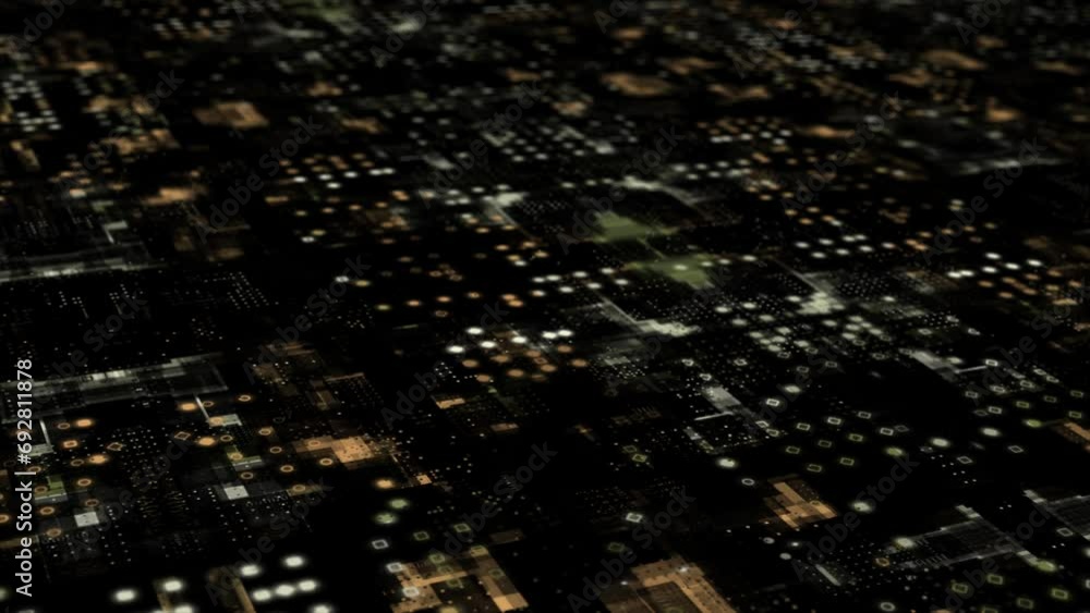 Abstract appearing and disappearing hi-tech 3d technology cyberspace on black background, sci-fi cyber loopable background Abstract appearing and disappearing hi-tech 3d technology cyberspace on black background, sci-fi cyber loopable background