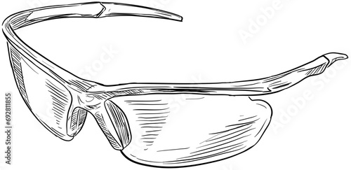 golf eyeglass handdrawn illustration