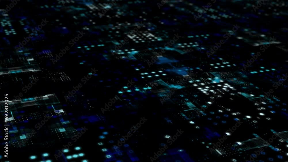 Abstract appearing and disappearing hi-tech 3d technology cyberspace on black background, sci-fi cyber loopable background Abstract appearing and disappearing hi-tech 3d technology cyberspace on black background, sci-fi cyber loopable background