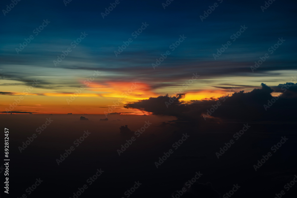 Fototapeta premium sunset over the sky