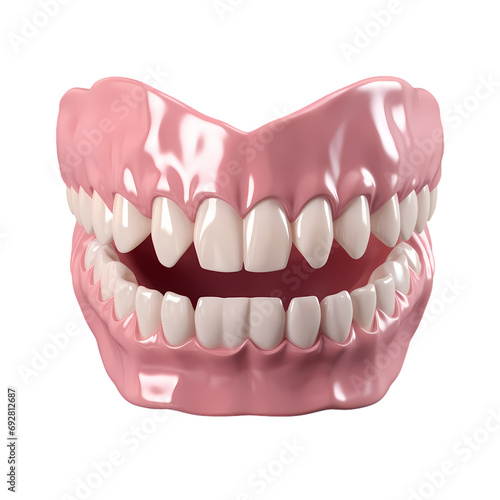 Dentures isolated on transparent background