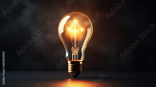 One of Lightbulb glowing among shutdown light bulb