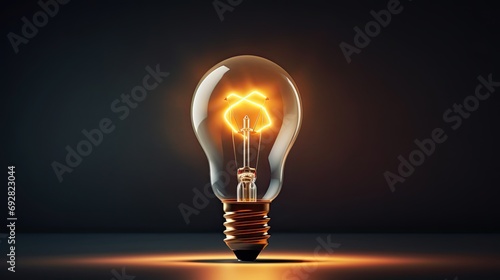 One of Lightbulb glowing among shutdown light bulb