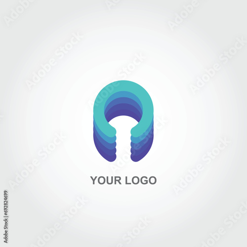 abstract horseshoe logo
