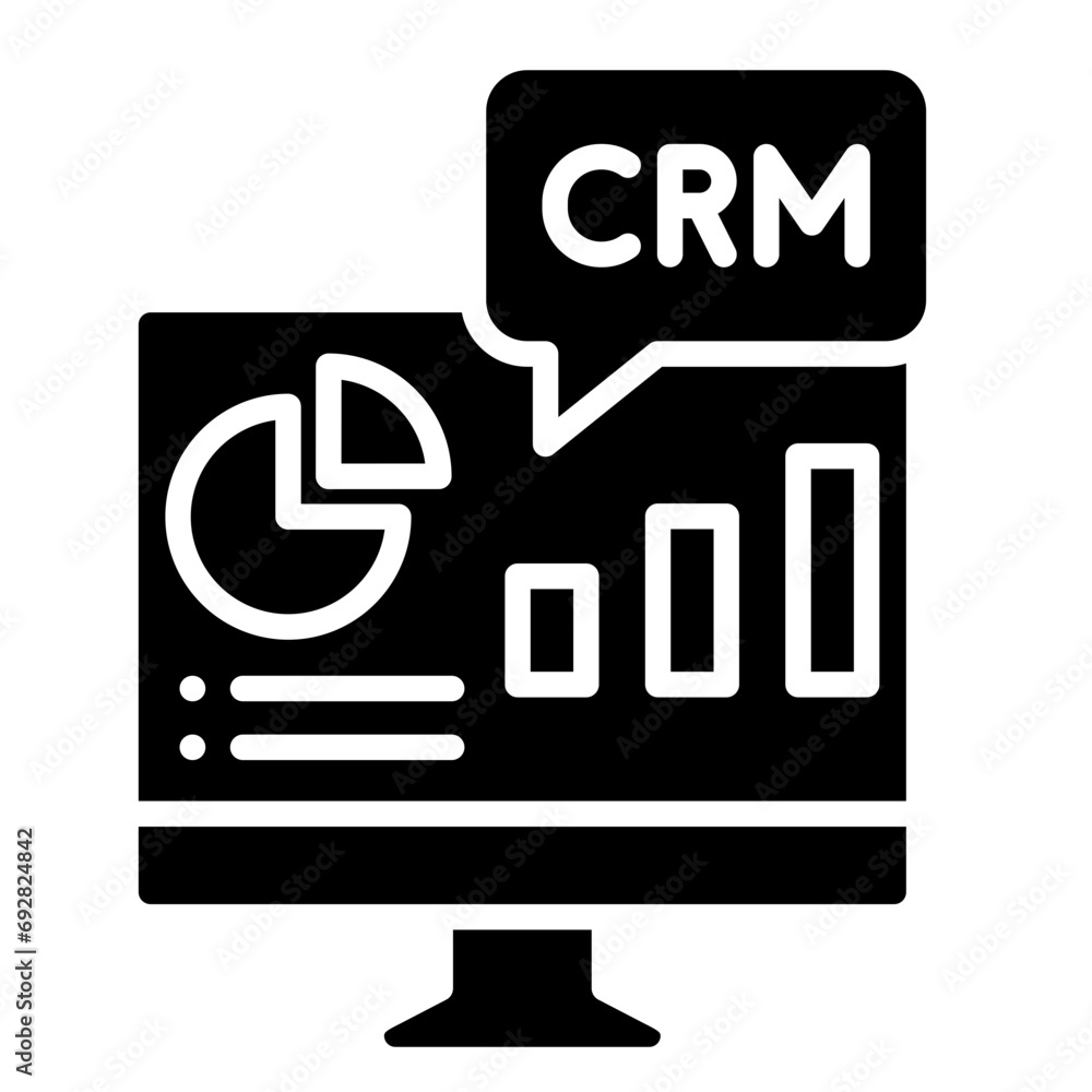 CRM Dashboard icon line vector illustration CRM Dashboard icon line vector illustration