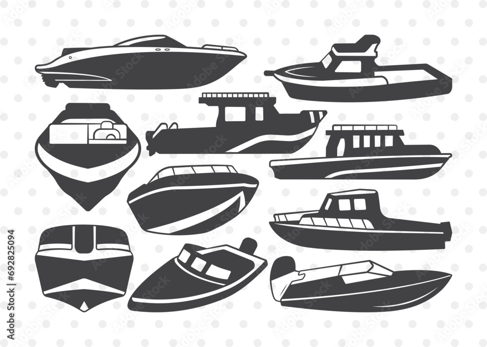 Speed Boat SVG, Speed Boat Clipart, Motor Boat Svg, Yacht Svg, Boat Svg ...