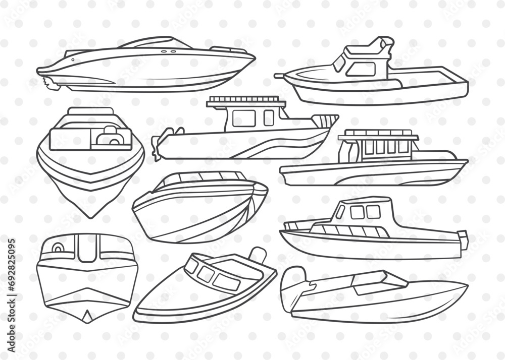 Speed Boat SVG, Speed Boat Clipart, Motor Boat Svg, Yacht Svg, Boat Svg ...