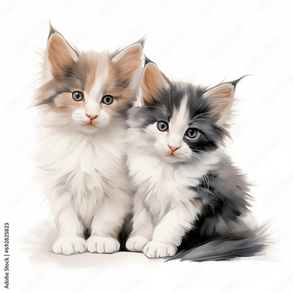 cute kittens　子猫　かわいい　寄り添う　