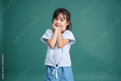 Photo of Asian baby girl on background © Timeimage