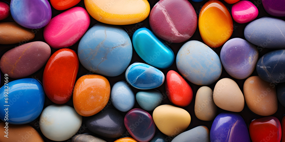 background of colourful rainbow pebbles background of colourful rainbow pebbles