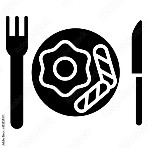 Hotel Breakfast icon line vector illustration