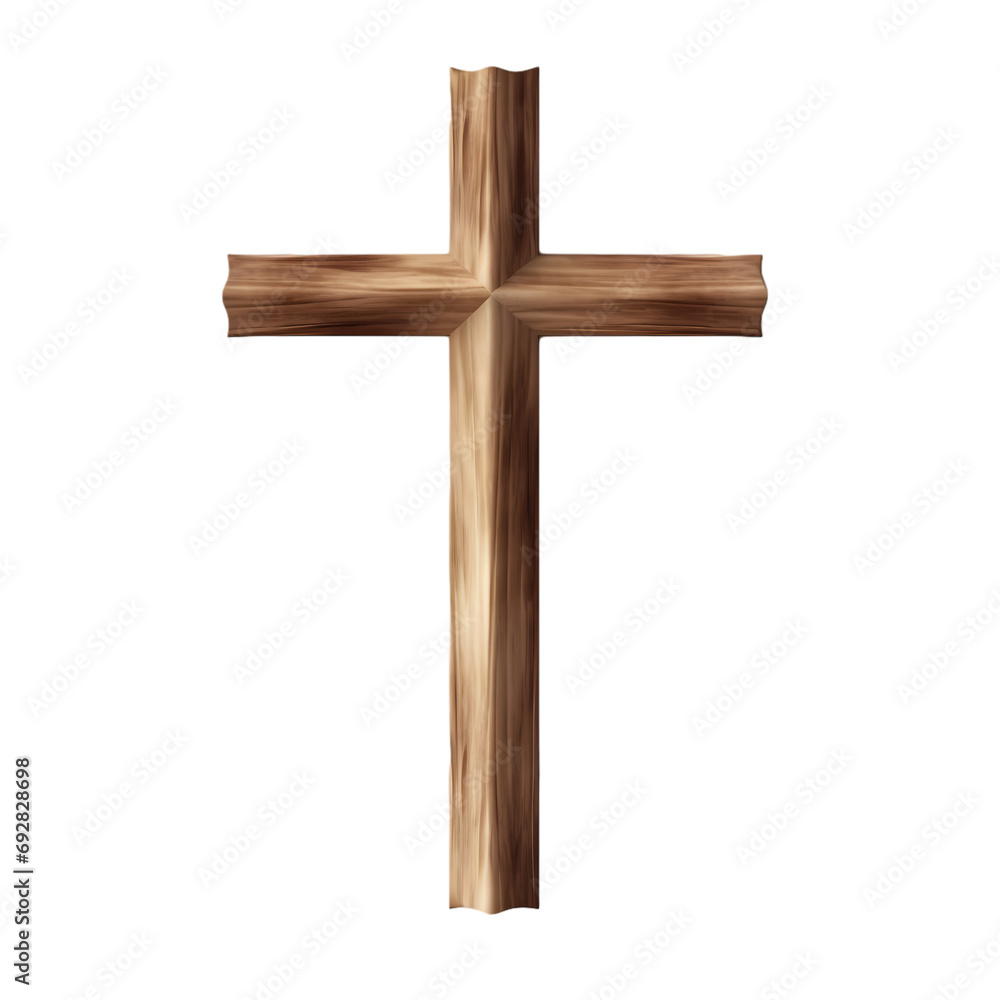 Wooden cross isolated on transparent background Wooden cross isolated on transparent background