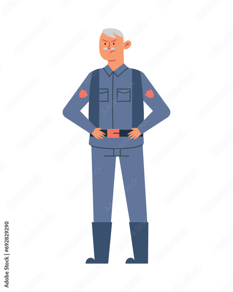 police day illustration with a officer man