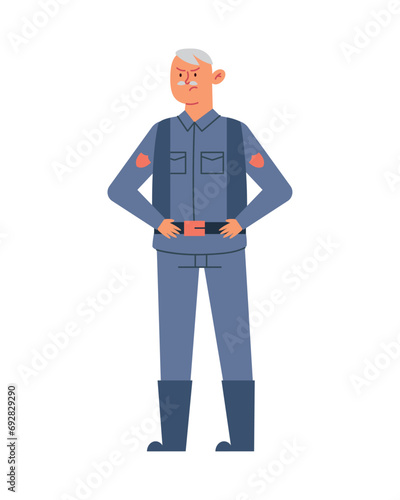 police day illustration with a officer man