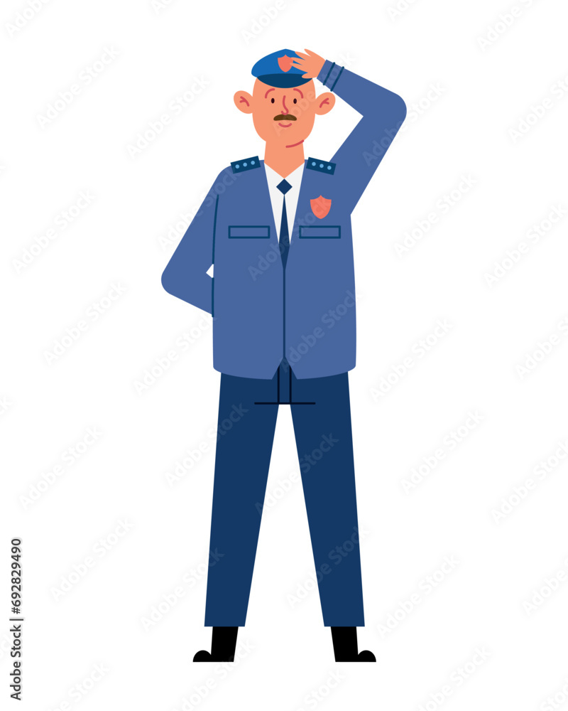 police day design with a police man police day design with a police man