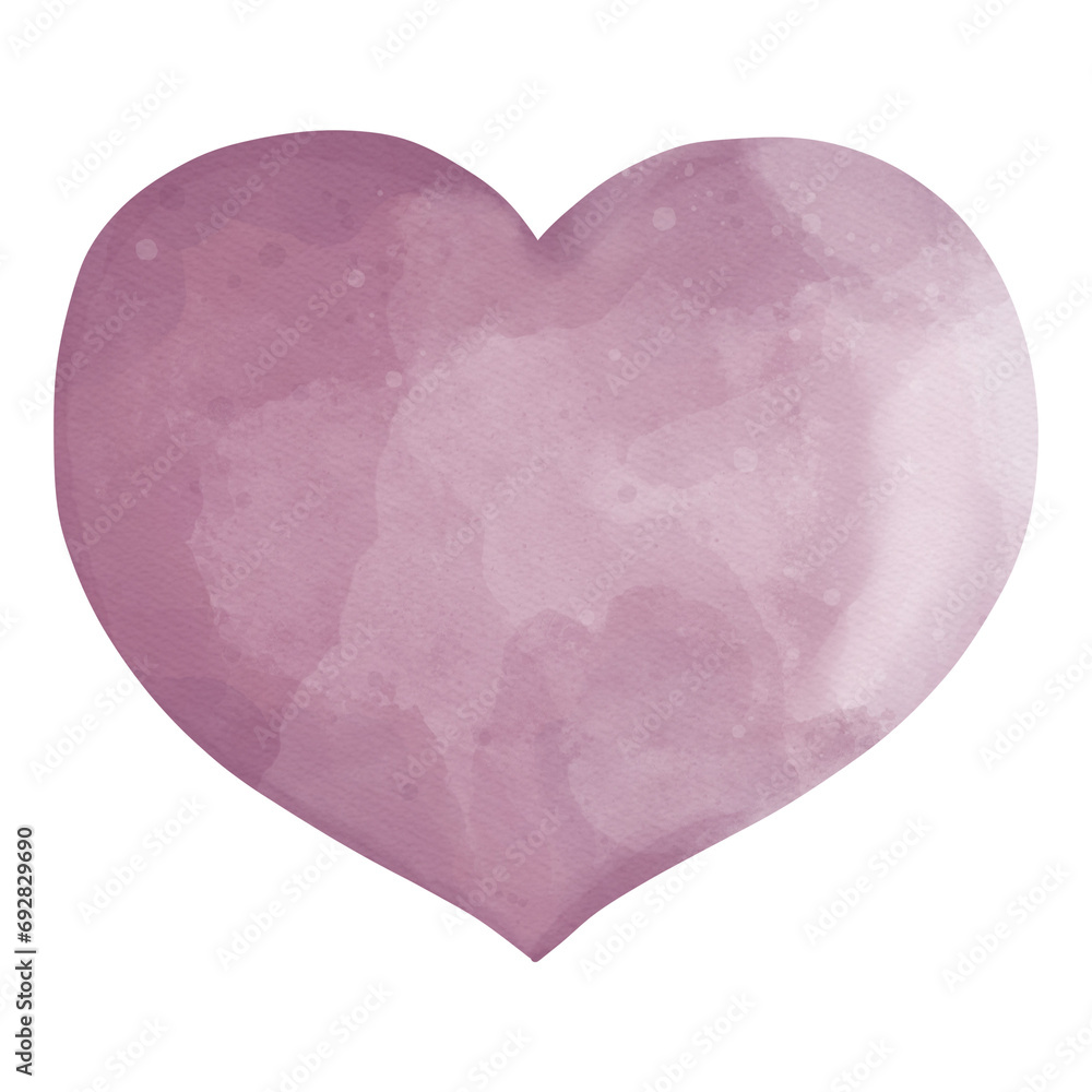 Watercolor Valentine Heart for Kids Nursery Decor
